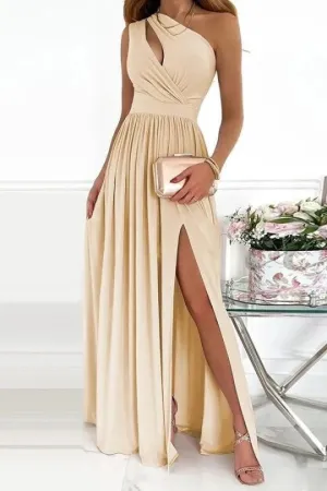 Nelsa - Elegant one shoulder evening dress by Novella