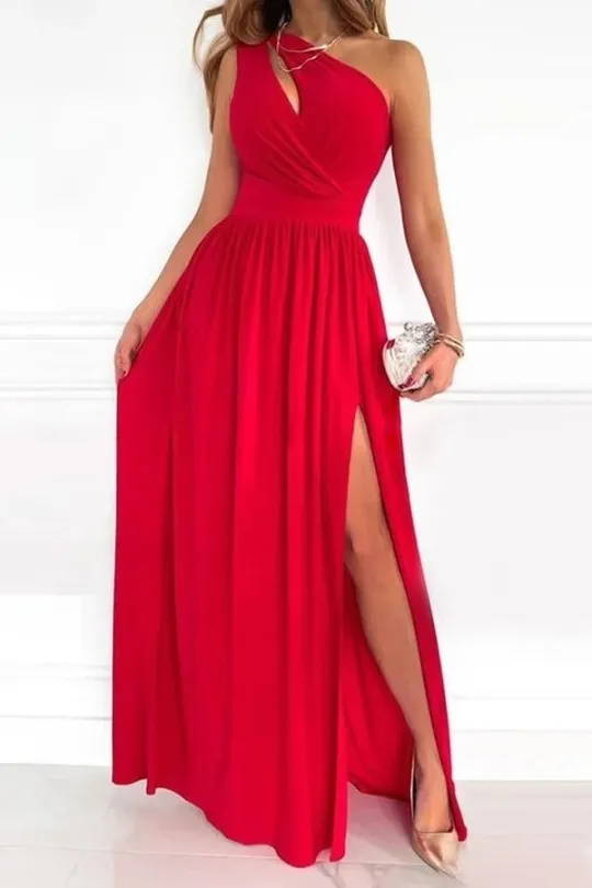 Nelsa - Elegant one shoulder evening dress by Novella