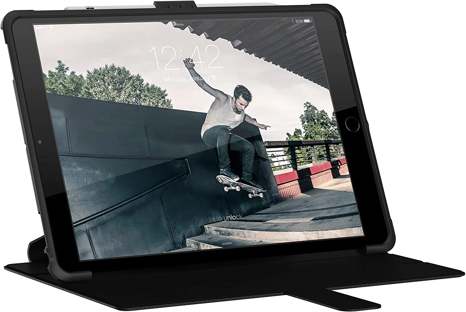 New URBAN ARMOR GEAR UAG Folio iPad Pro 10.5-inch/iPad Air 10.5-inch (3rd Gen, 2019) Metropolis Feather-Light Rugged [Black] Military Drop Tested iPad Case, Retails $70 