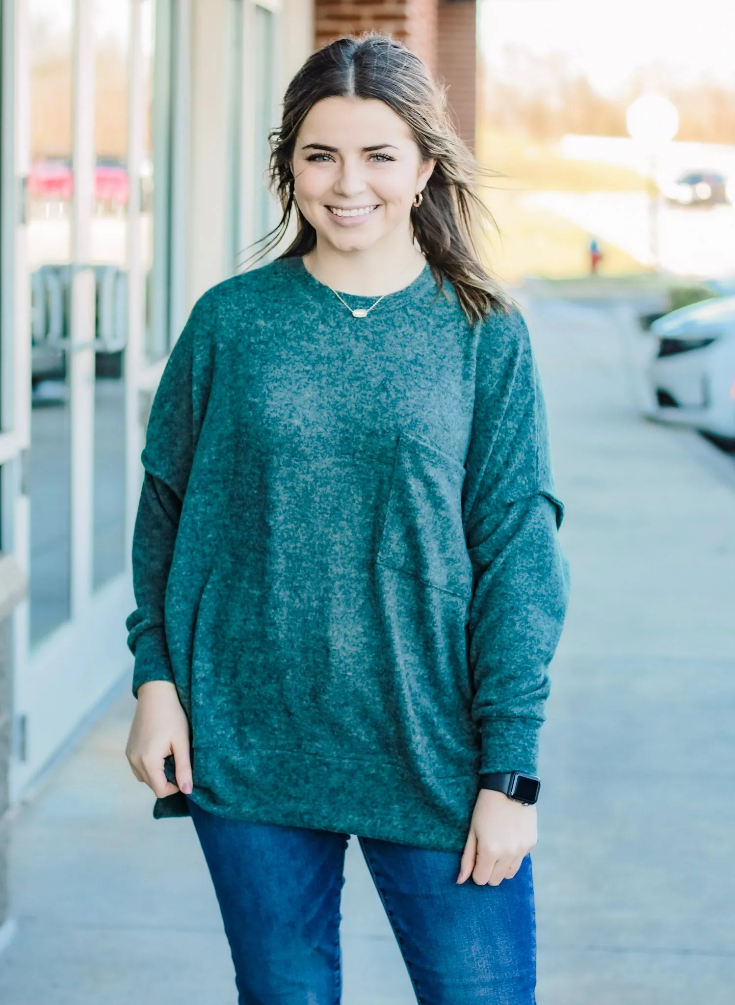 Night Owl Sweater in Hunter Green
