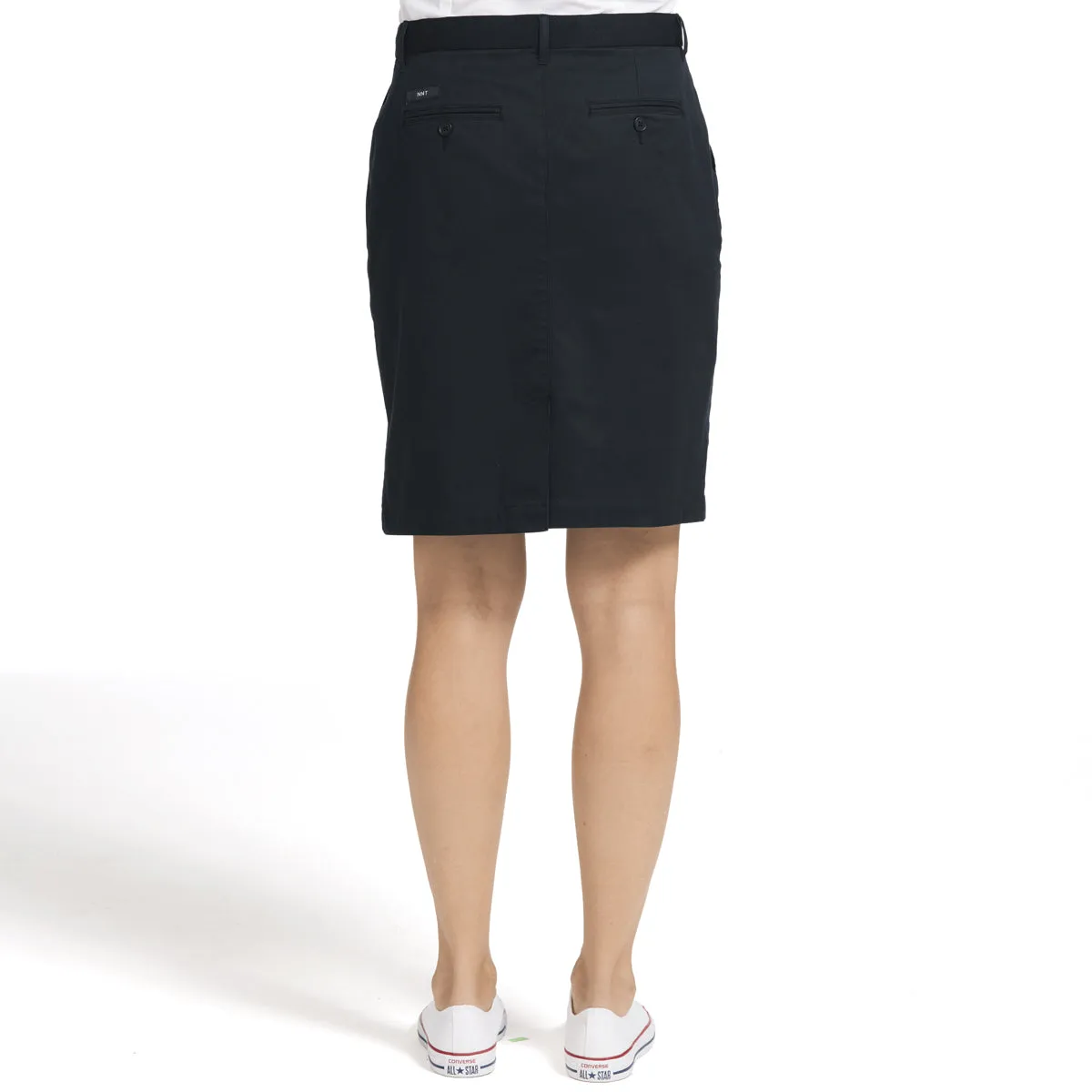 NNT Women's Stretch Cotton Chino Skirt - Black