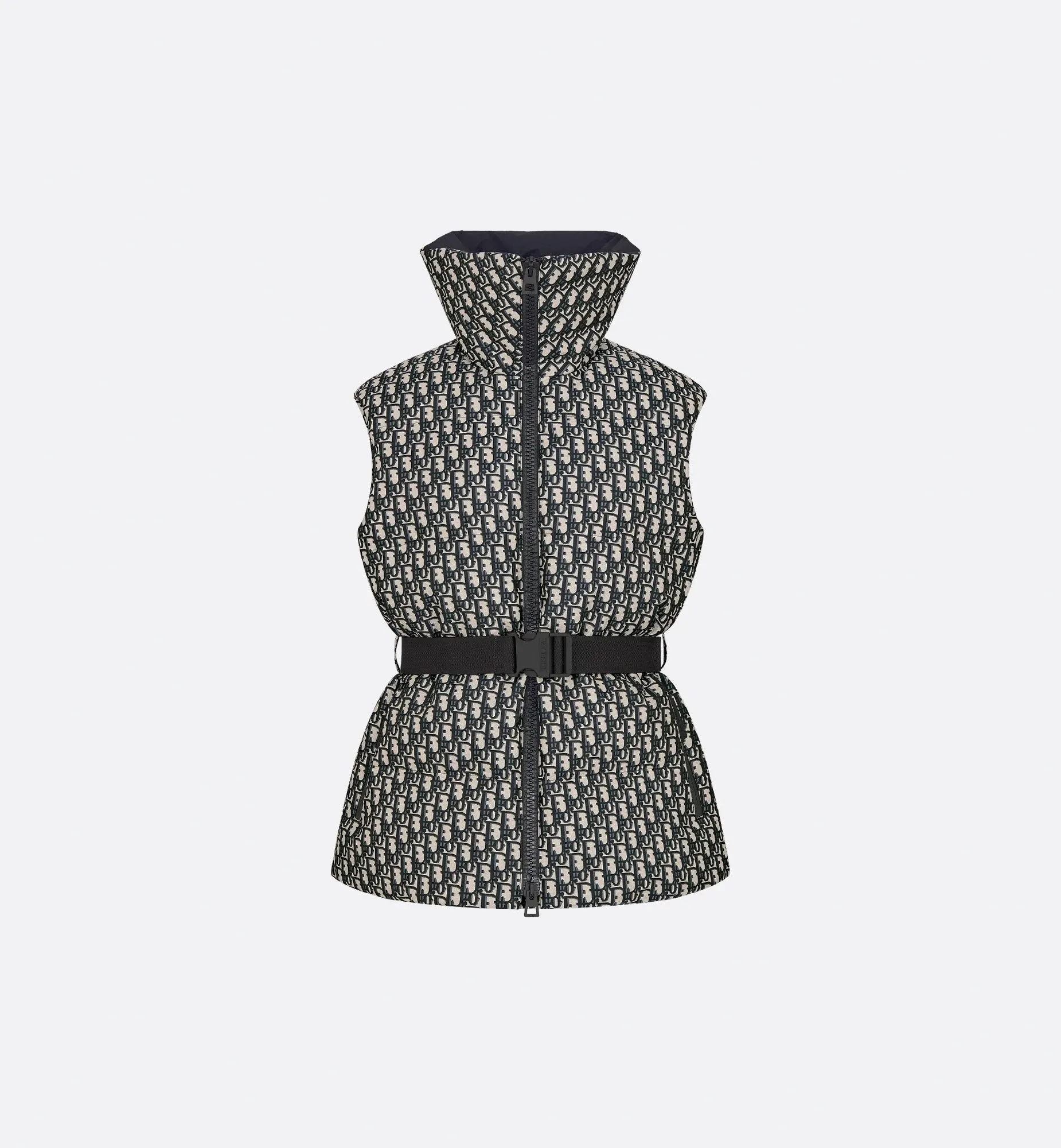 Oblique Belted Puffer Vest