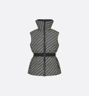Oblique Belted Puffer Vest