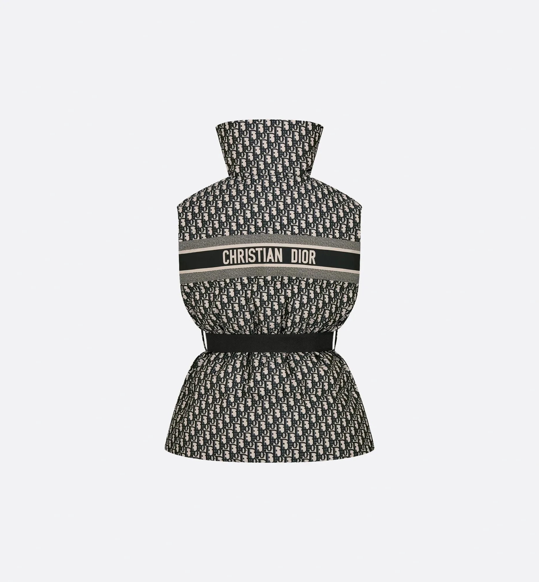 Oblique Belted Puffer Vest