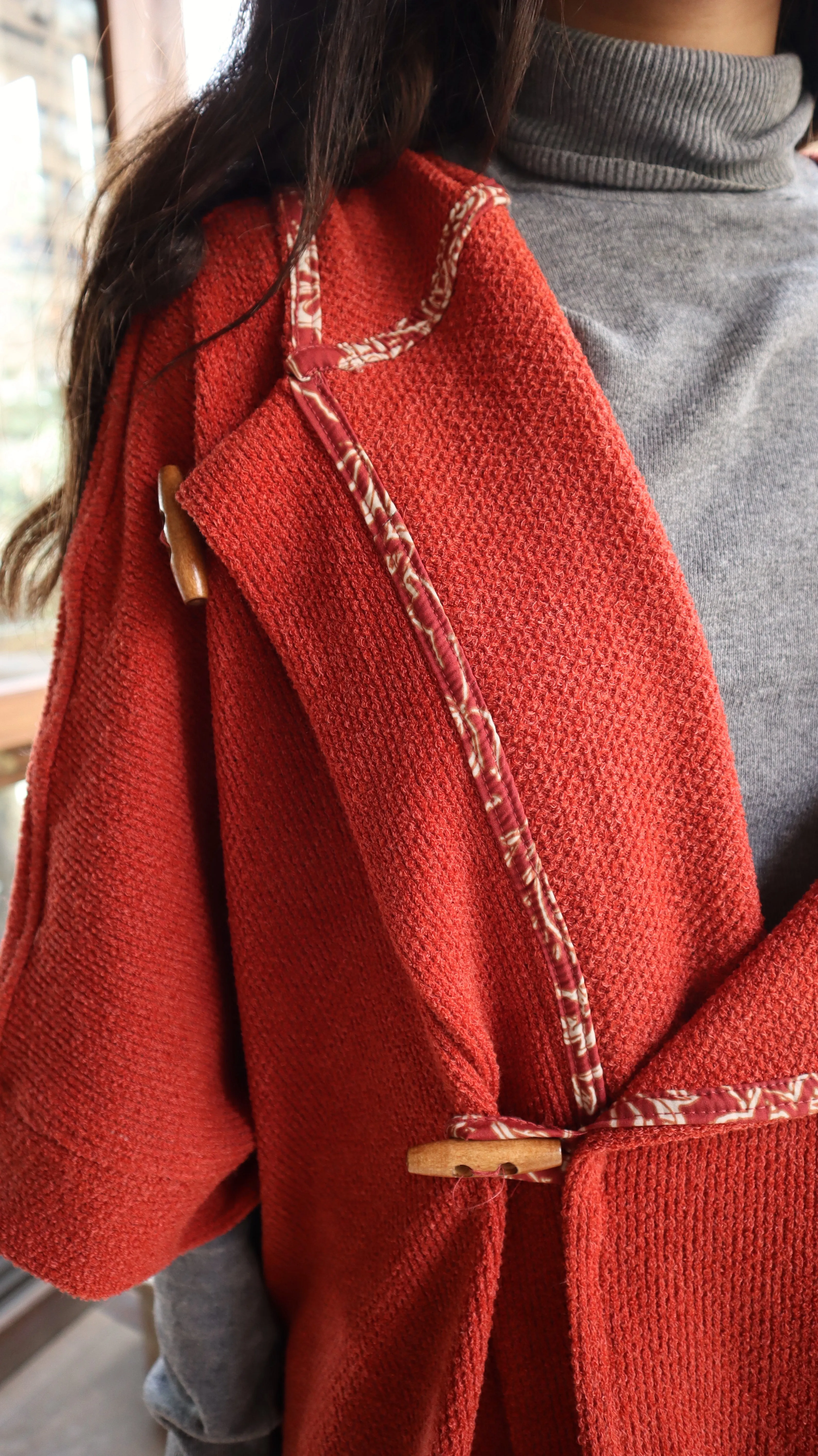 On The Move Poncho In Brick