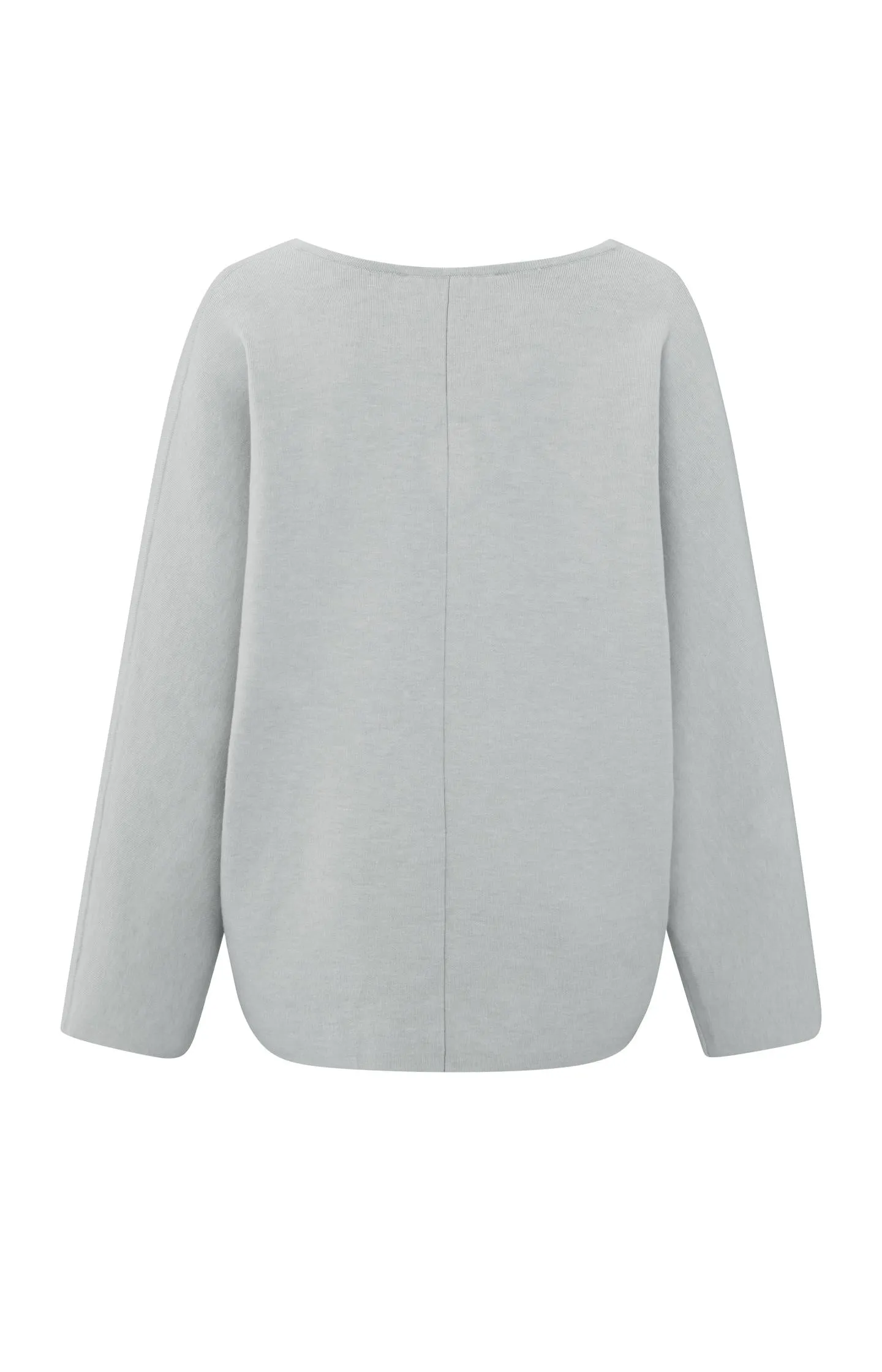 Oversized sweater with V-neck and long sleeves