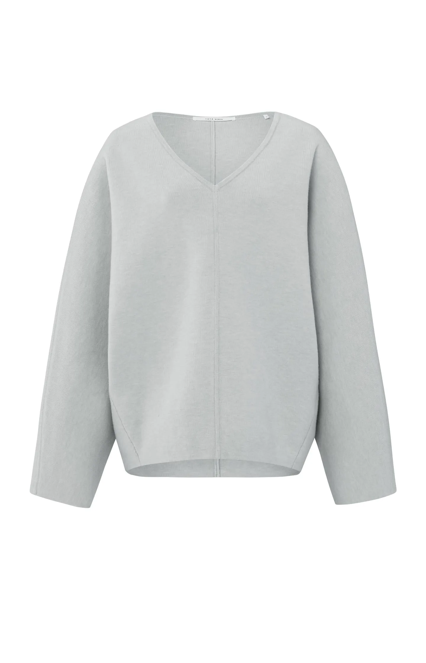 Oversized sweater with V-neck and long sleeves
