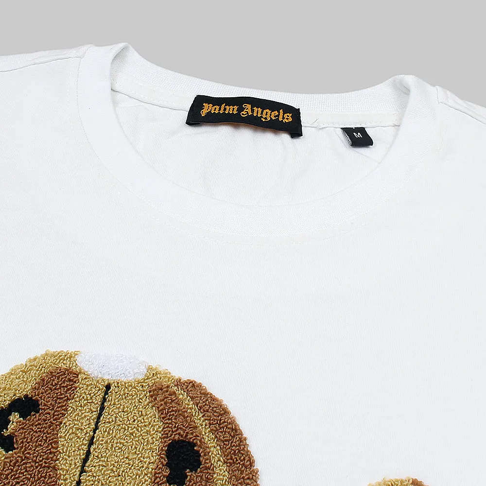 P Angels Embroidered Bear White T-Shirt