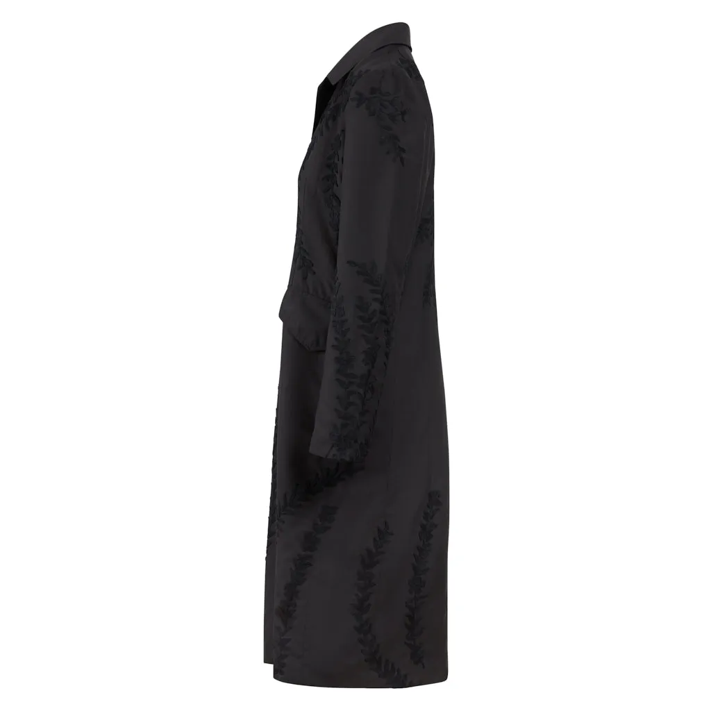 Pabs Self Embroidered Black Jacket
