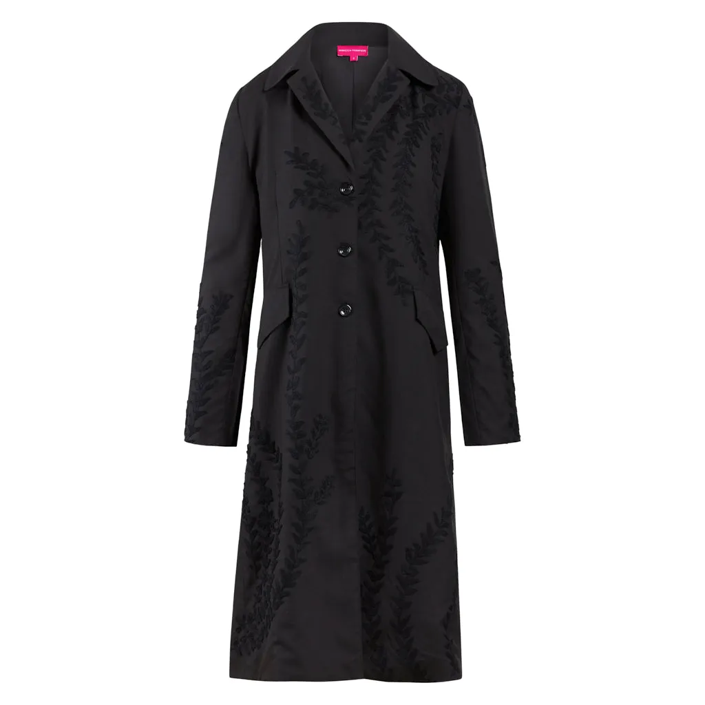 Pabs Self Embroidered Black Jacket