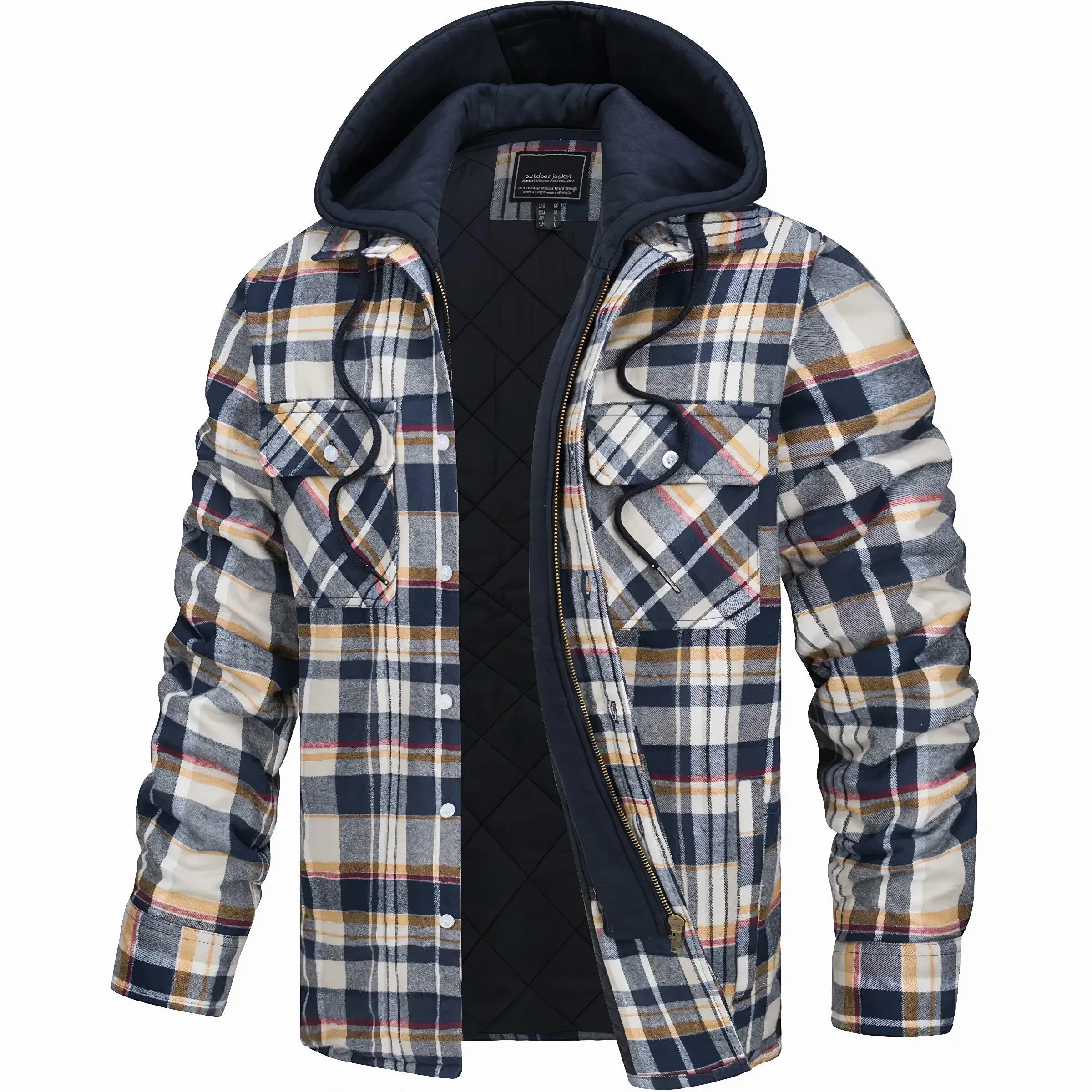 Pankraz | Checked jacket with zipper