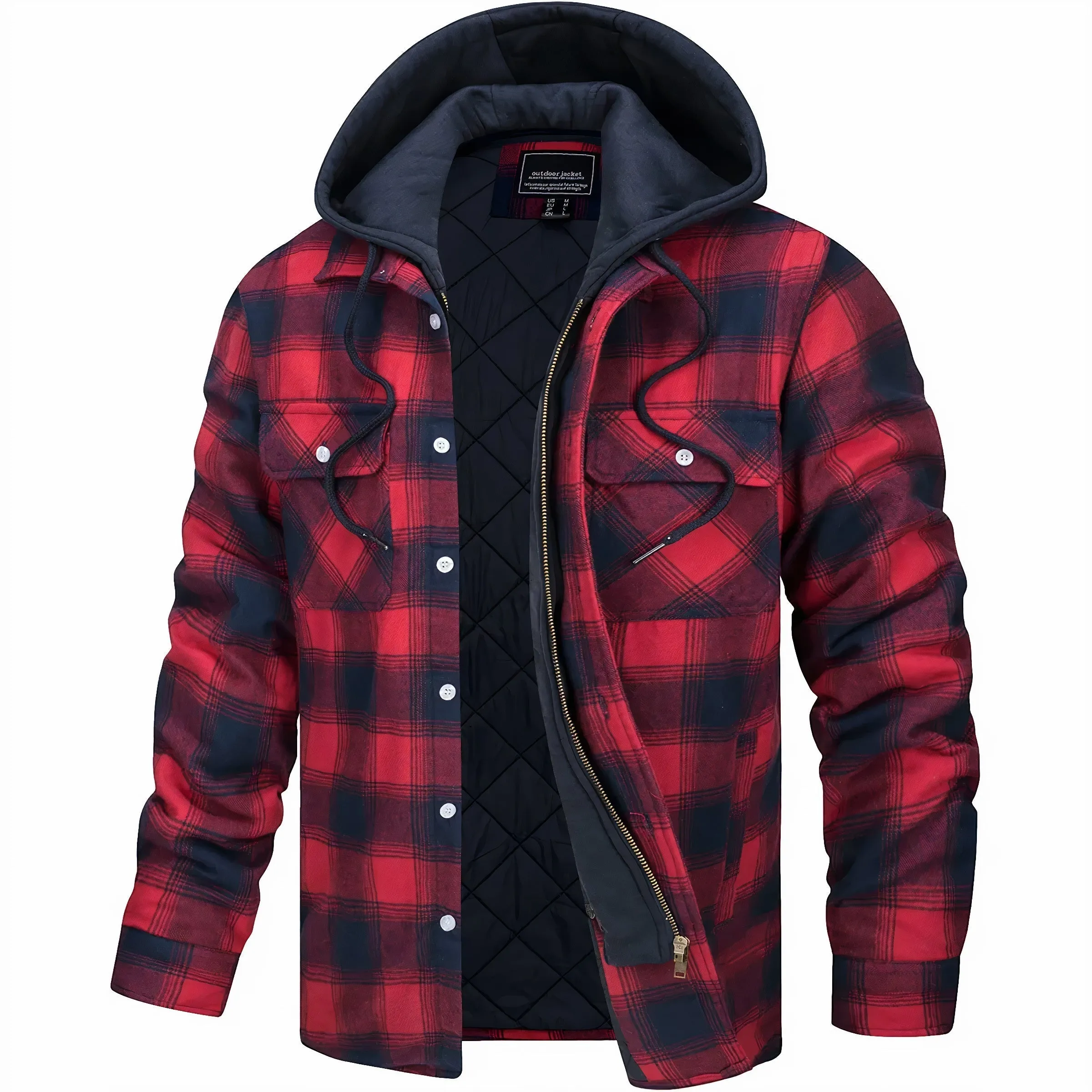 Pankraz | Checked jacket with zipper