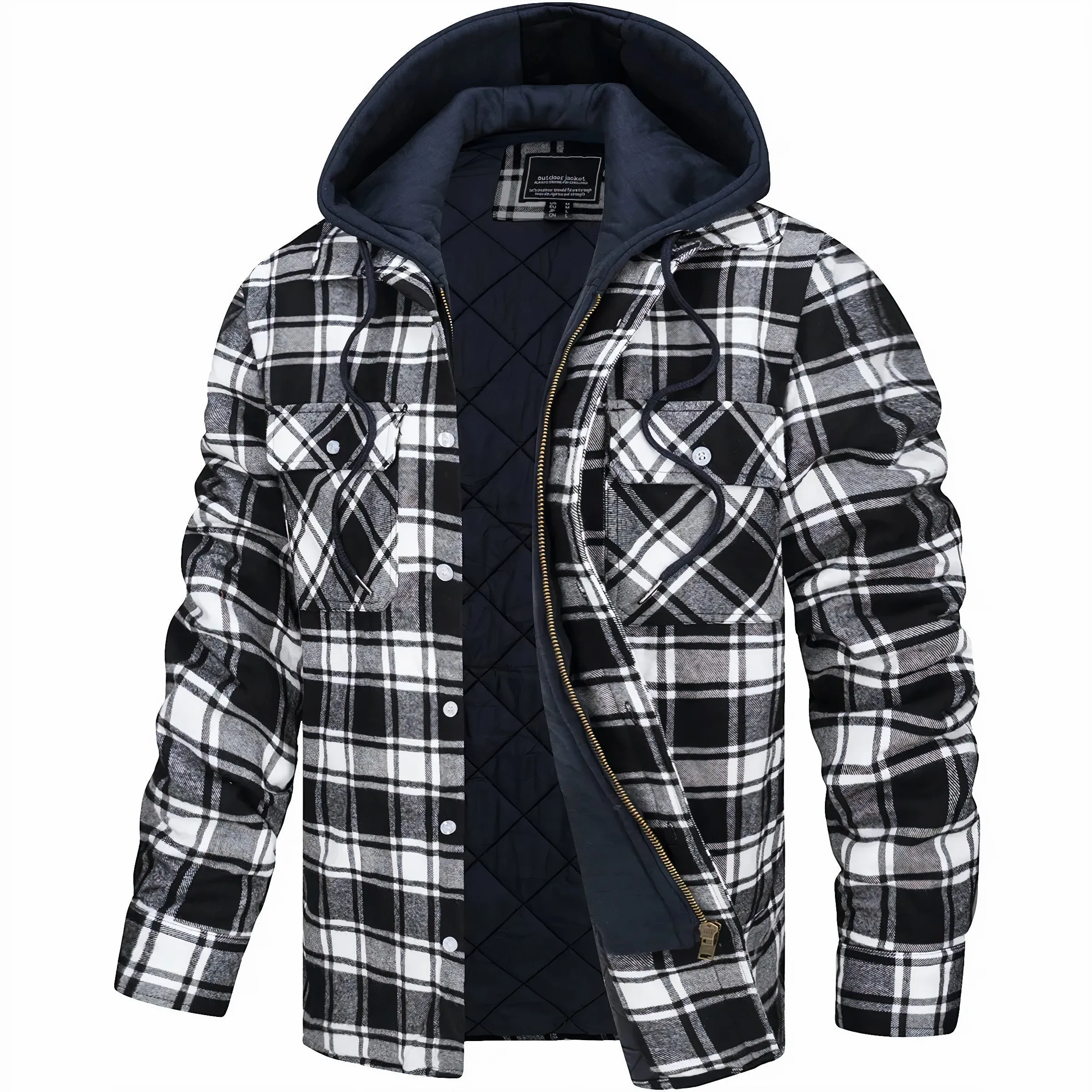Pankraz | Checked jacket with zipper