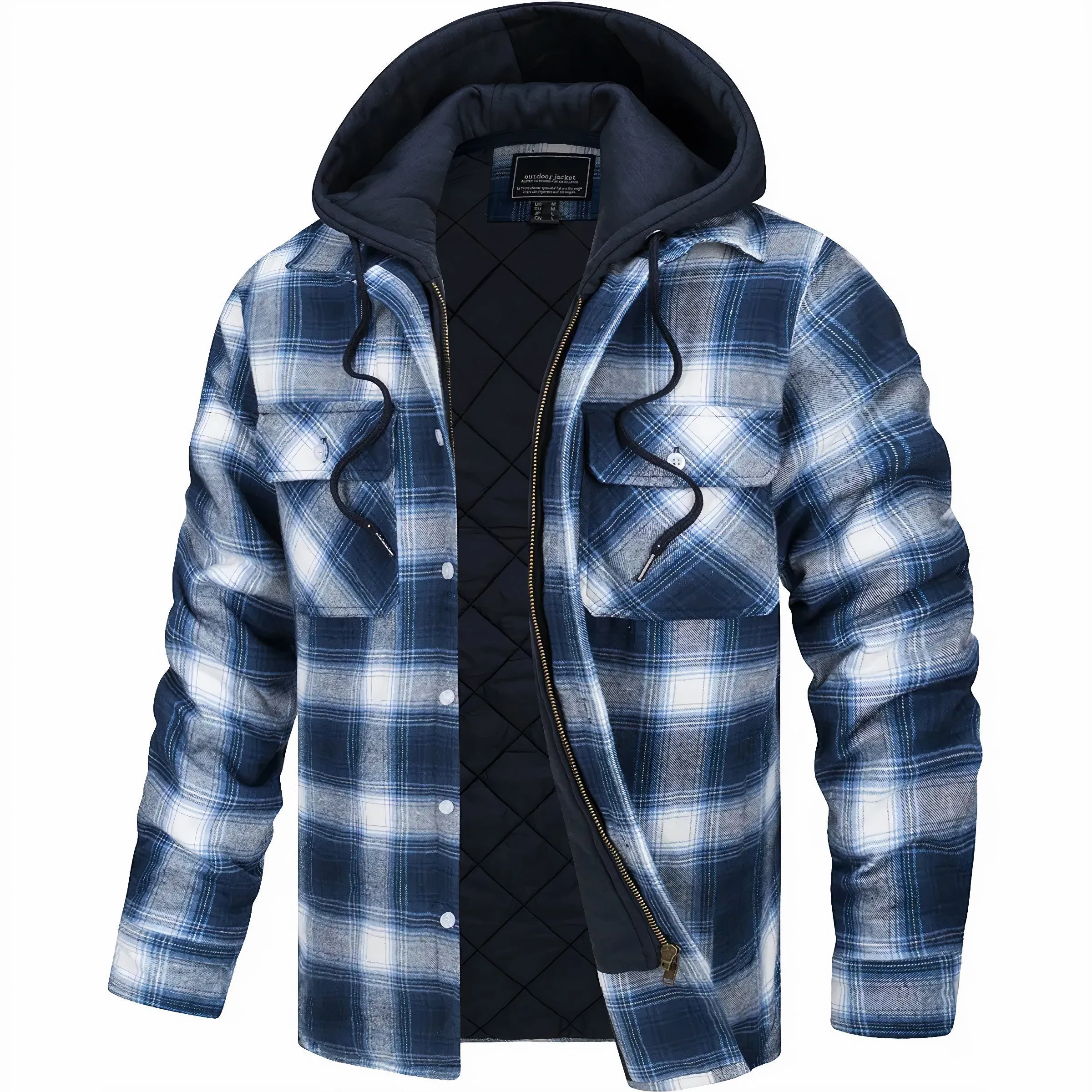 Pankraz | Checked jacket with zipper
