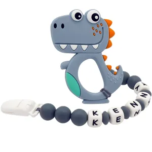 Personalized Teether Toy with Name - T-Rex