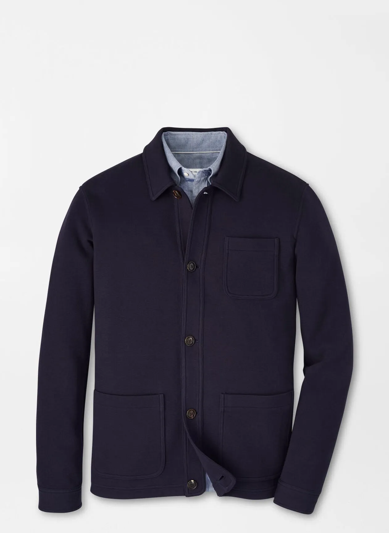 Peter Millar Mens Classic Fit Camden Chore Coat - NAVY