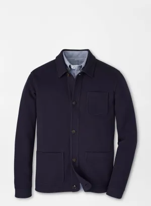 Peter Millar Mens Classic Fit Camden Chore Coat - NAVY