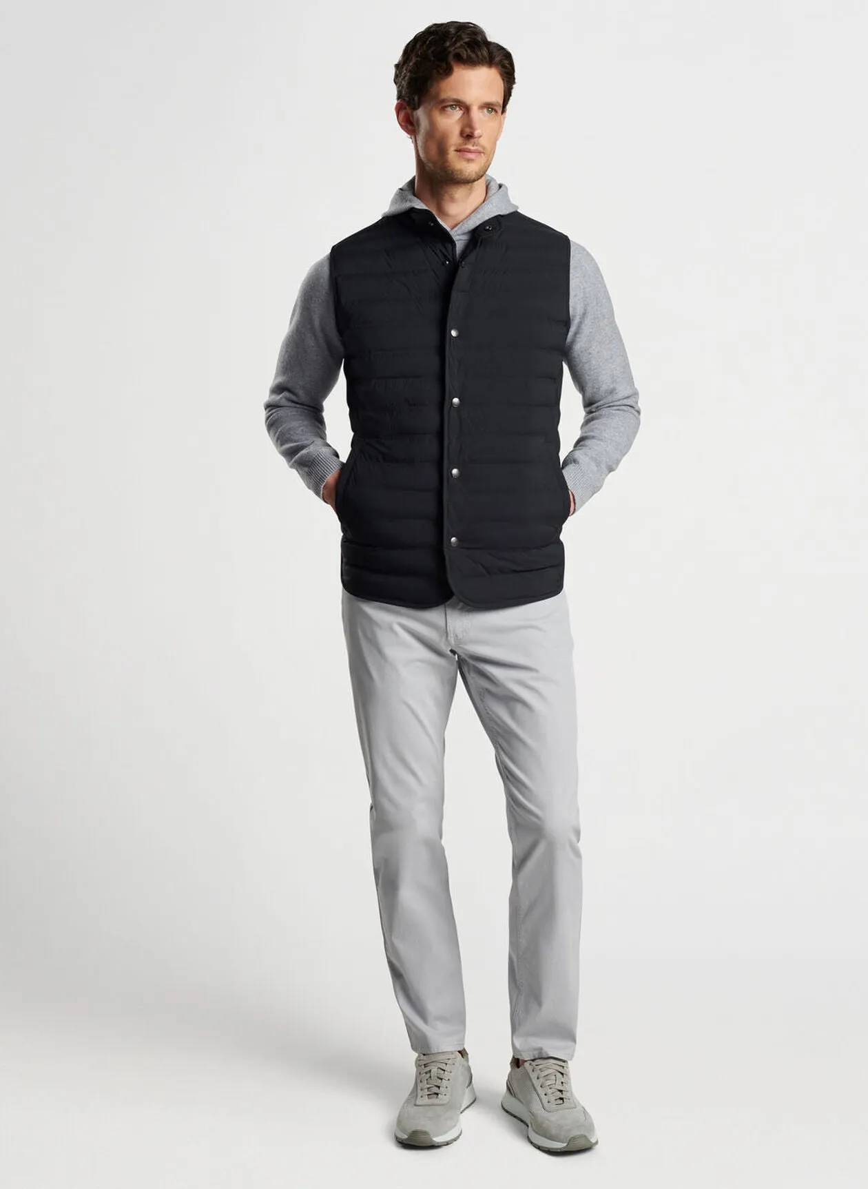 Peter Millar Mens Tailored Fit Regent Vest - BLACK