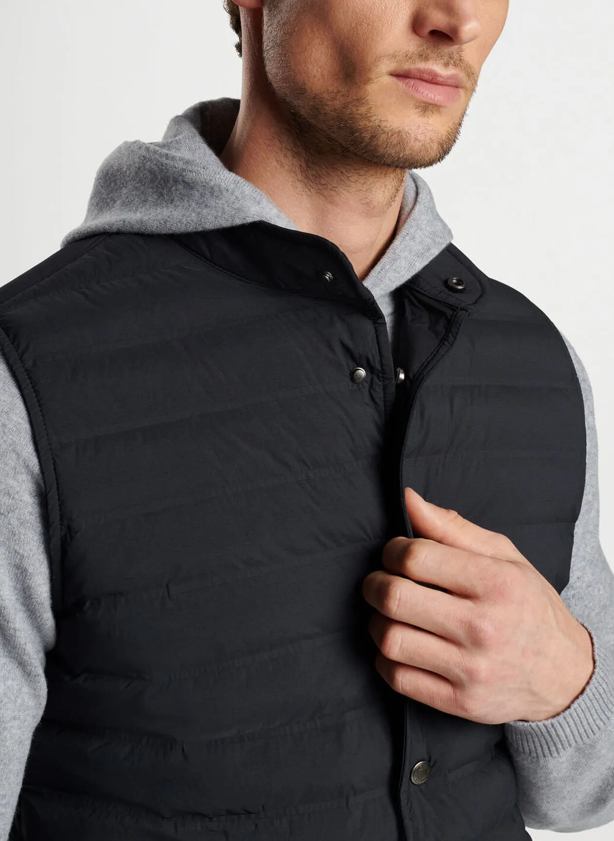 Peter Millar Mens Tailored Fit Regent Vest - BLACK
