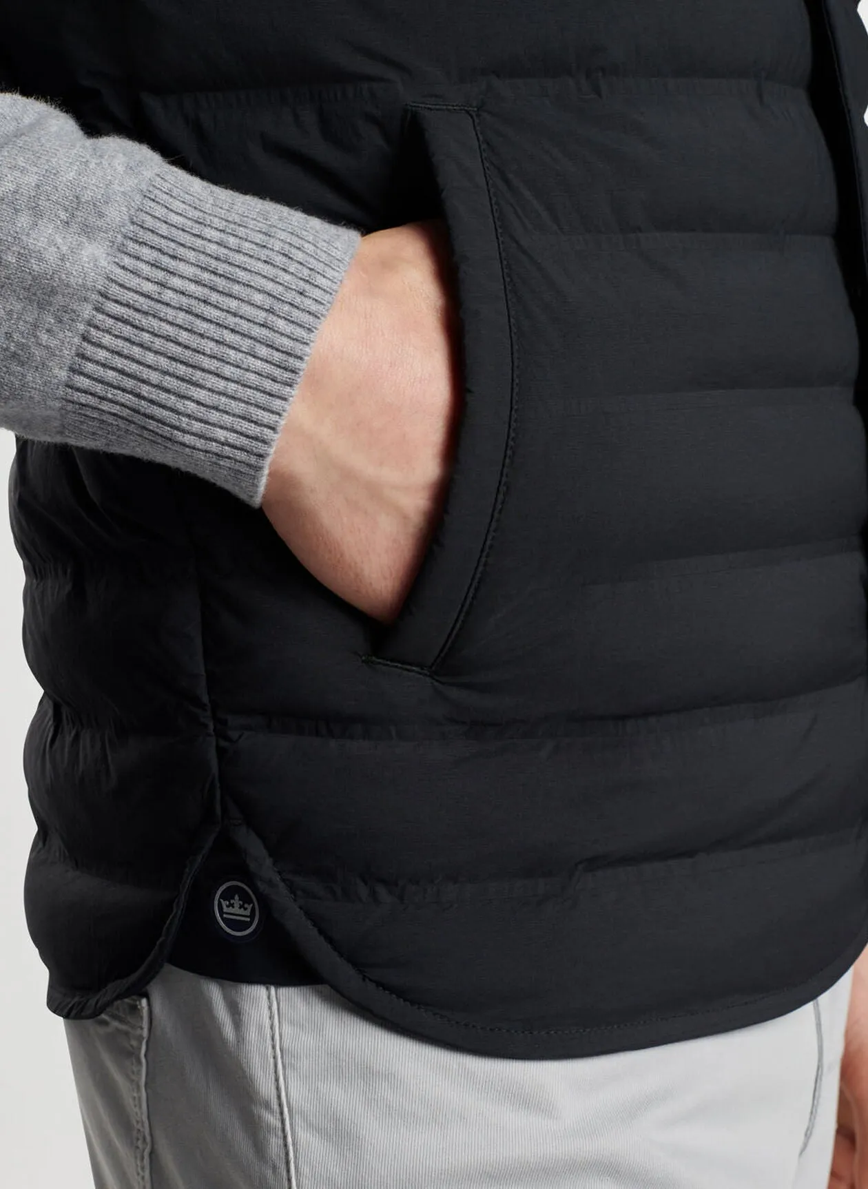 Peter Millar Mens Tailored Fit Regent Vest - BLACK