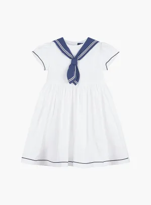 Philippa Sailor Dress in White