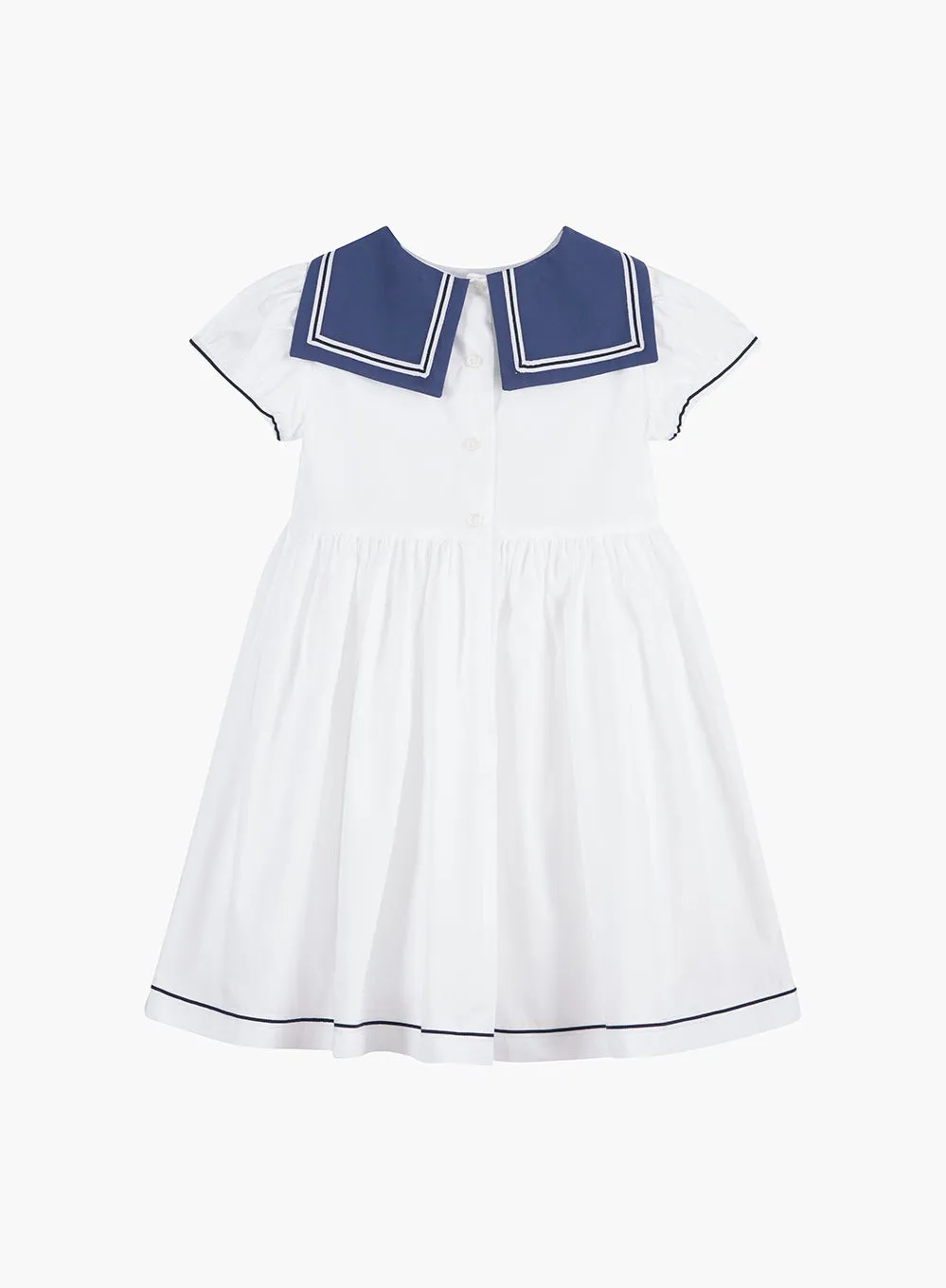 Philippa Sailor Dress in White