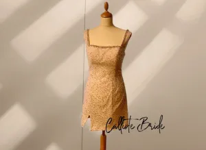 PINK ROSE beaded dress