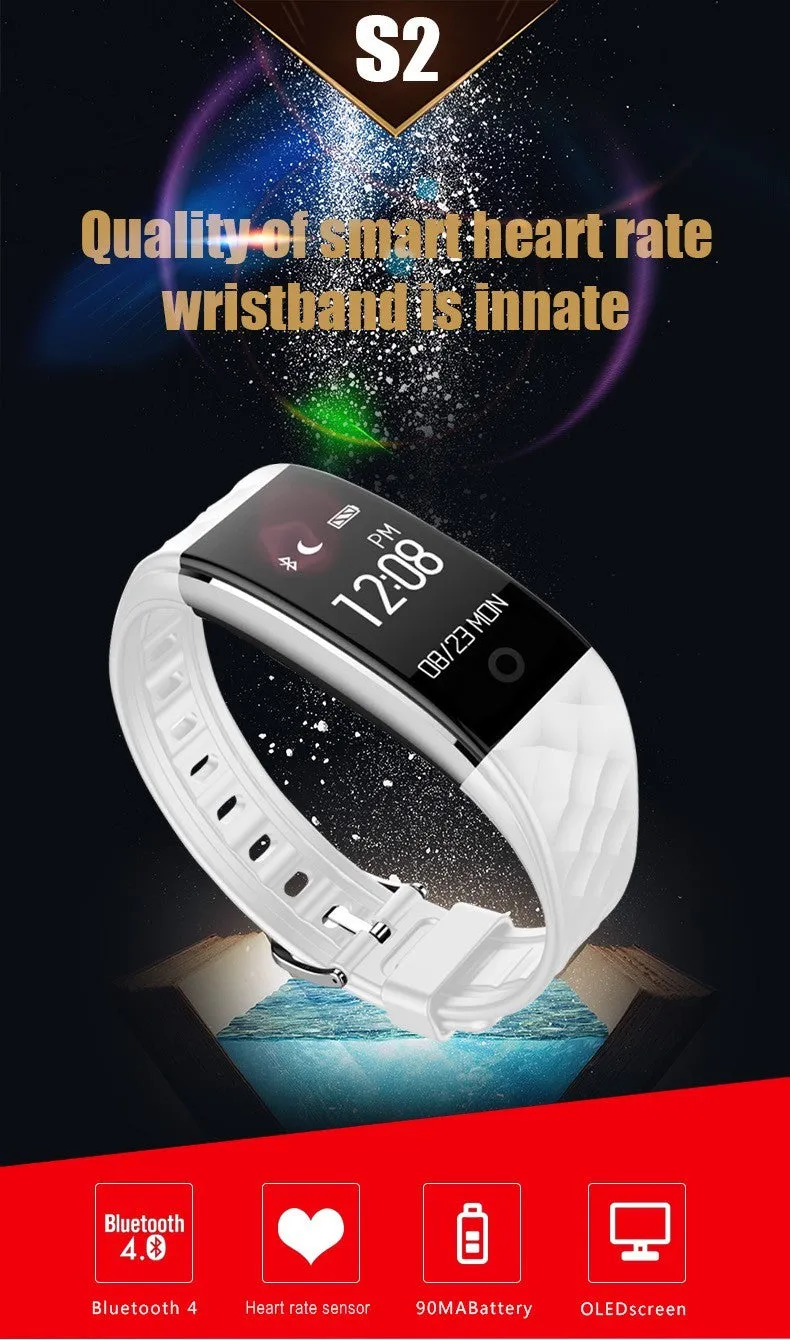 PINWEI S2 Smart Wristband With Heart Rate Monitor IP67 Waterproof Bluetooth For iOS Android