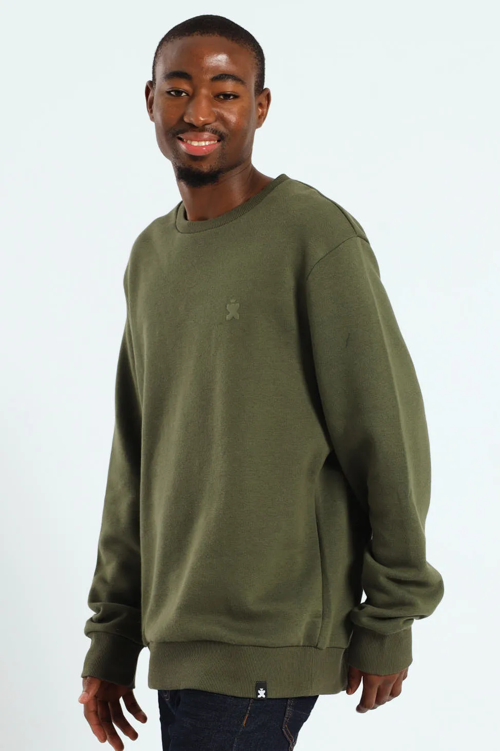 Plain Crew Fleece Top - Light Fatigue
