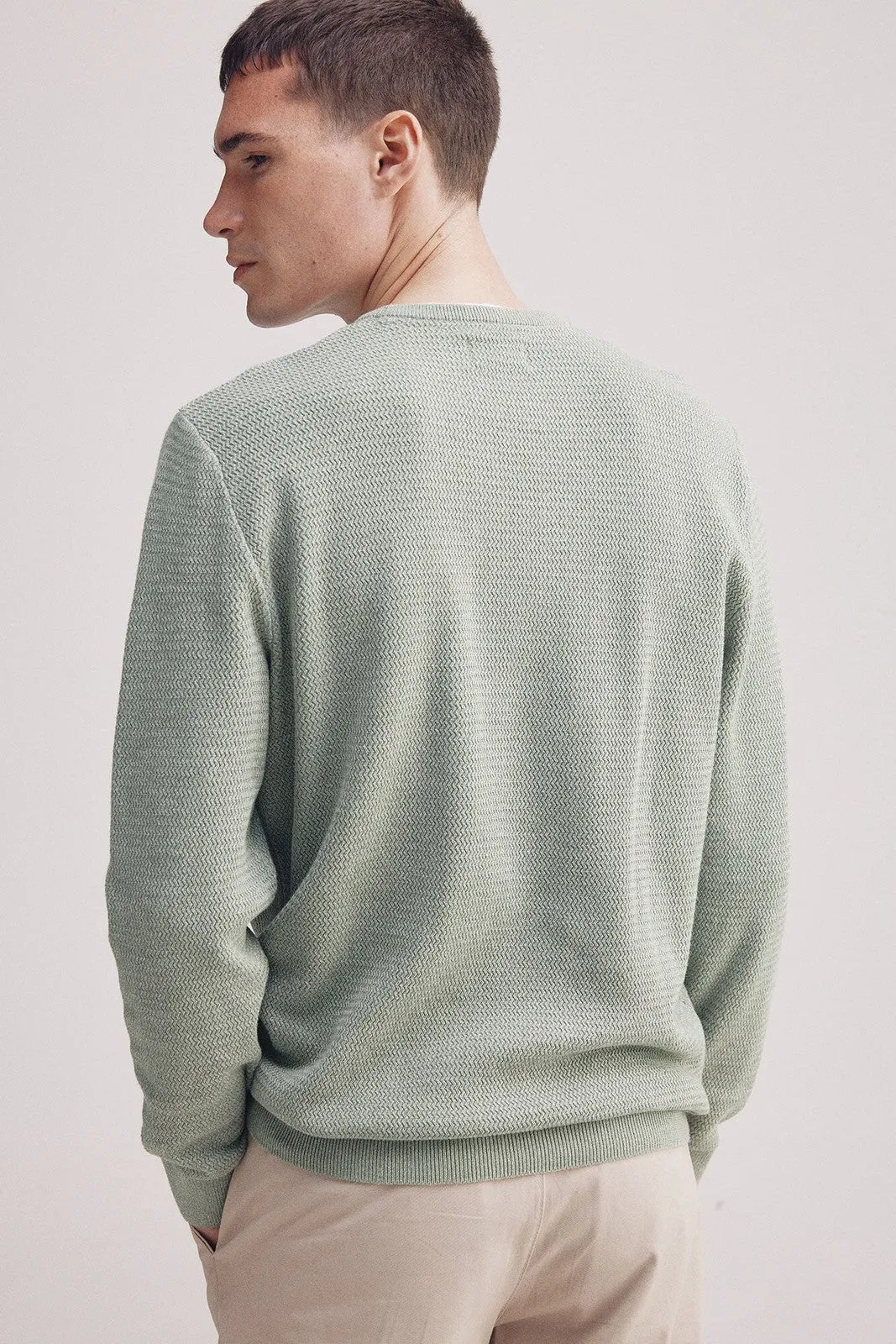 plain structured jersey - Green