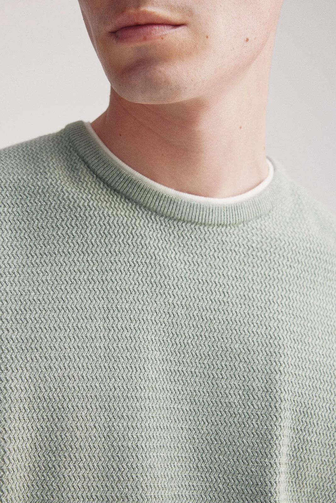 plain structured jersey - Green