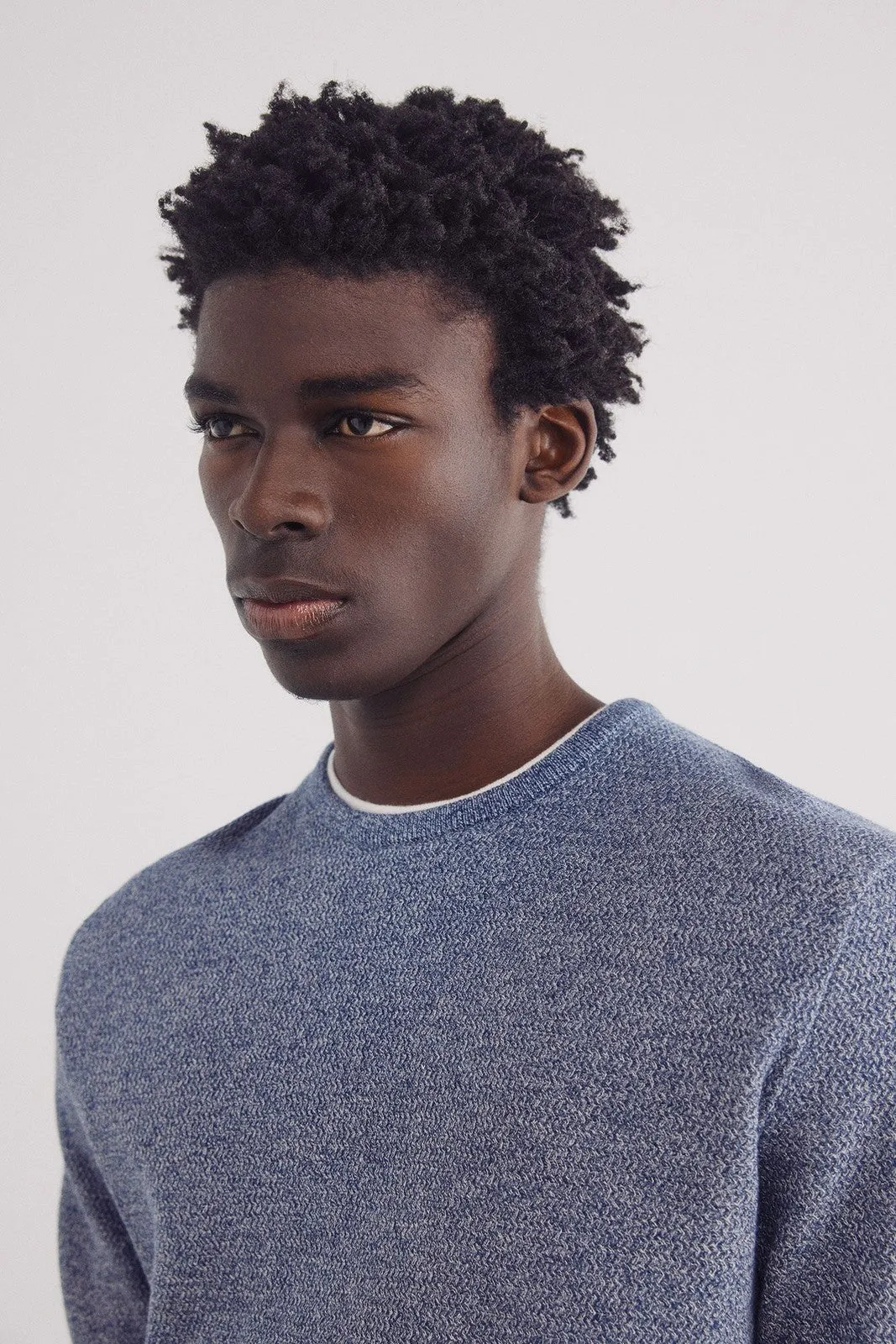 plain structured jersey - Navy