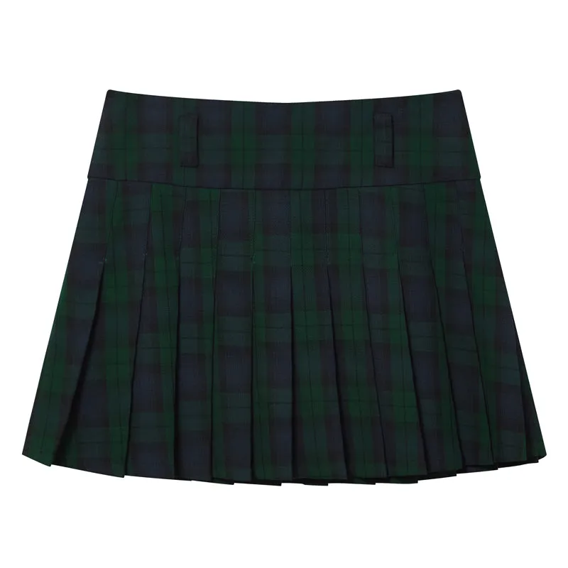 Pleated A-Line Skirt
