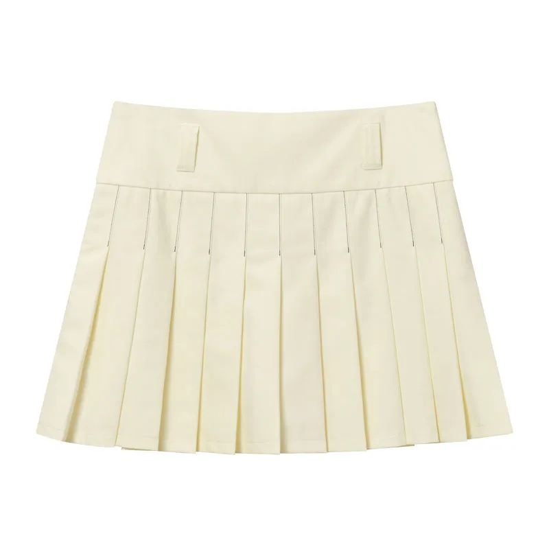Pleated A-Line Skirt