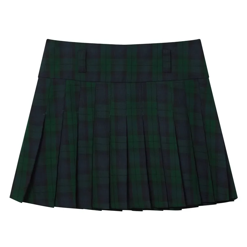 Pleated A-Line Skirt
