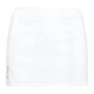 Pleated Four-Way-Stretch Skort Pure White