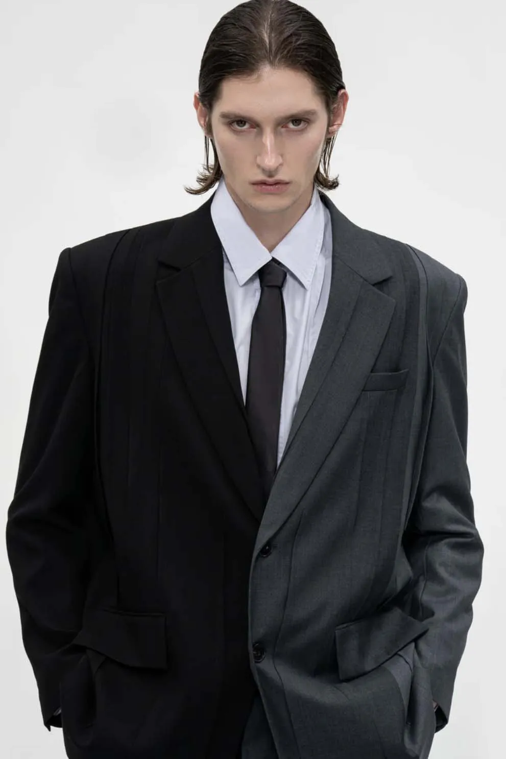 Pleated Tailored Jacket