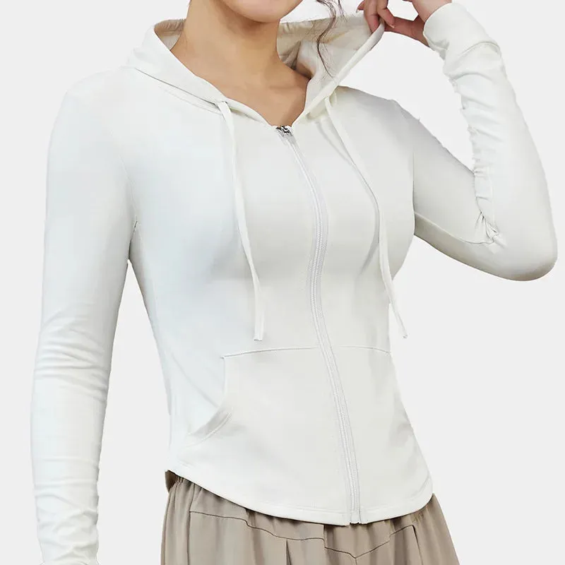 Plus Size Running Hoodie Jacket