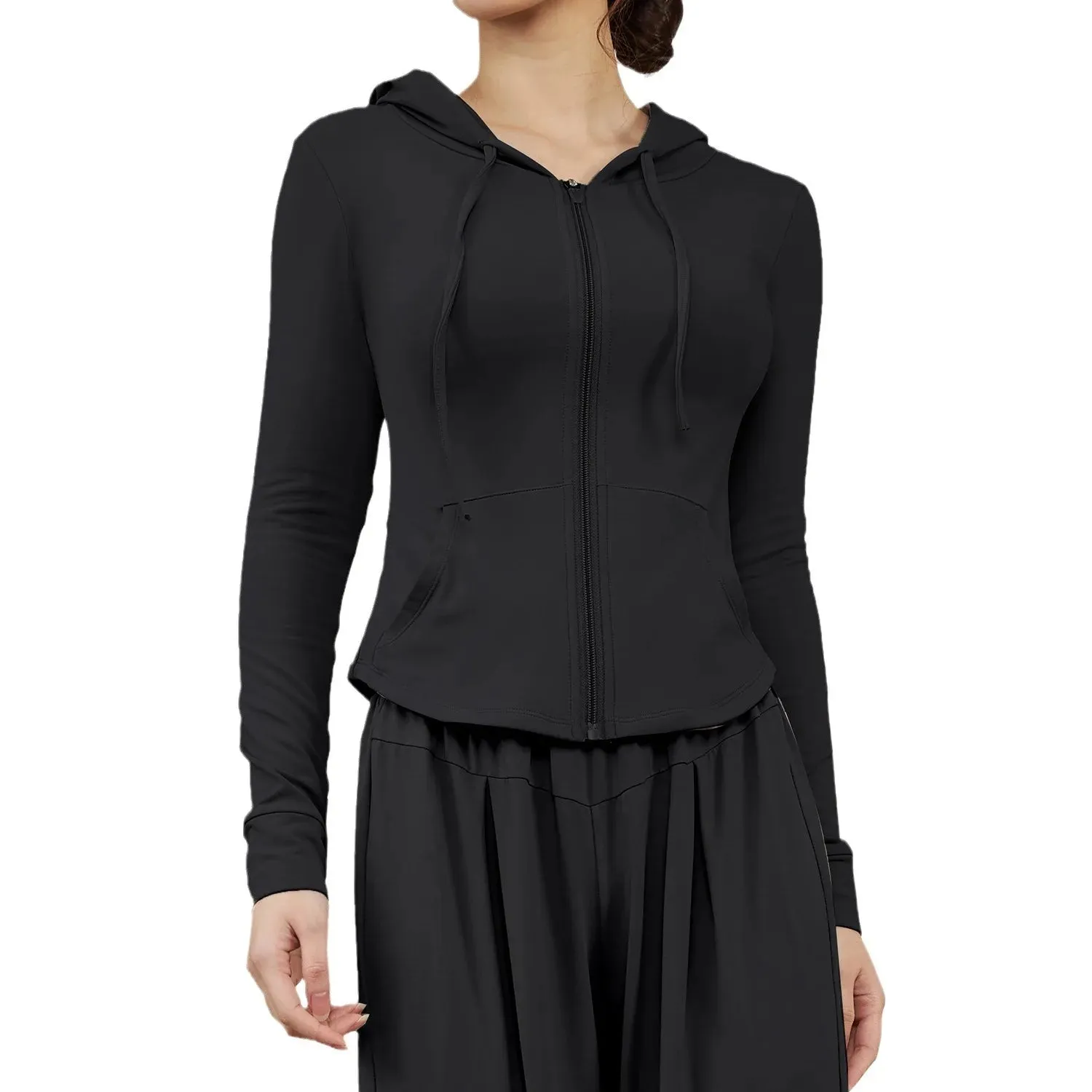 Plus Size Running Hoodie Jacket