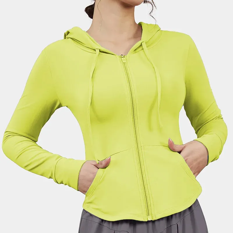 Plus Size Running Hoodie Jacket