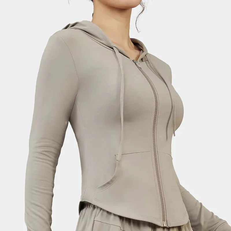Plus Size Running Hoodie Jacket
