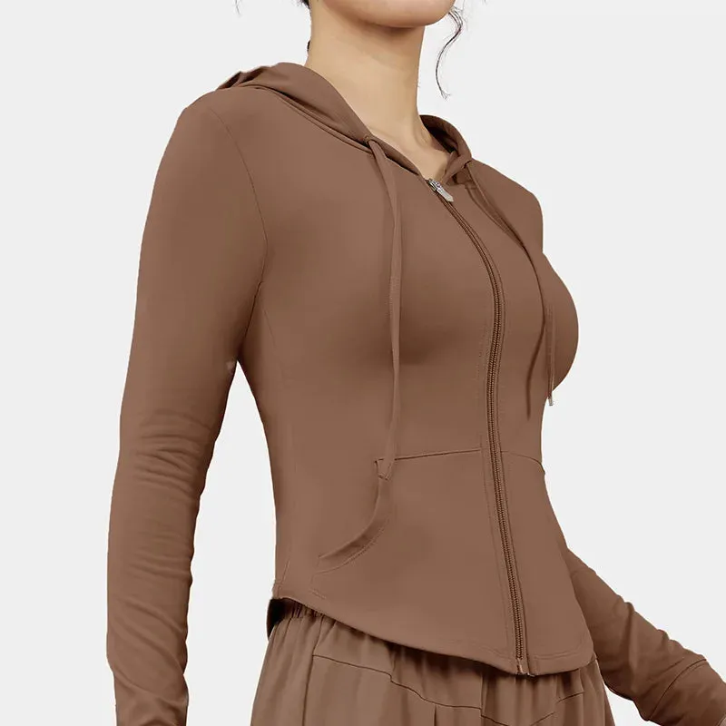 Plus Size Running Hoodie Jacket