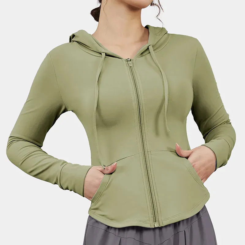 Plus Size Running Hoodie Jacket
