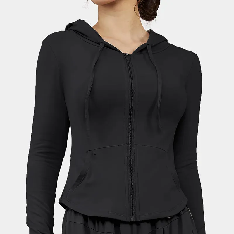 Plus Size Running Hoodie Jacket