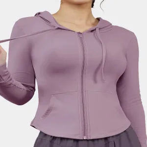 Plus Size Running Hoodie Jacket