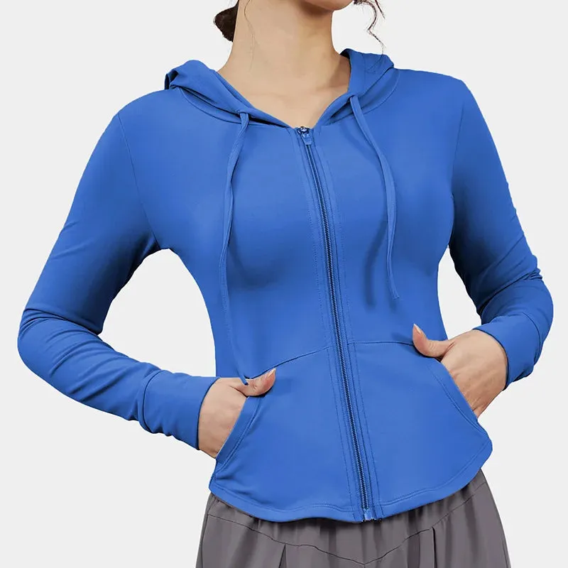Plus Size Running Hoodie Jacket