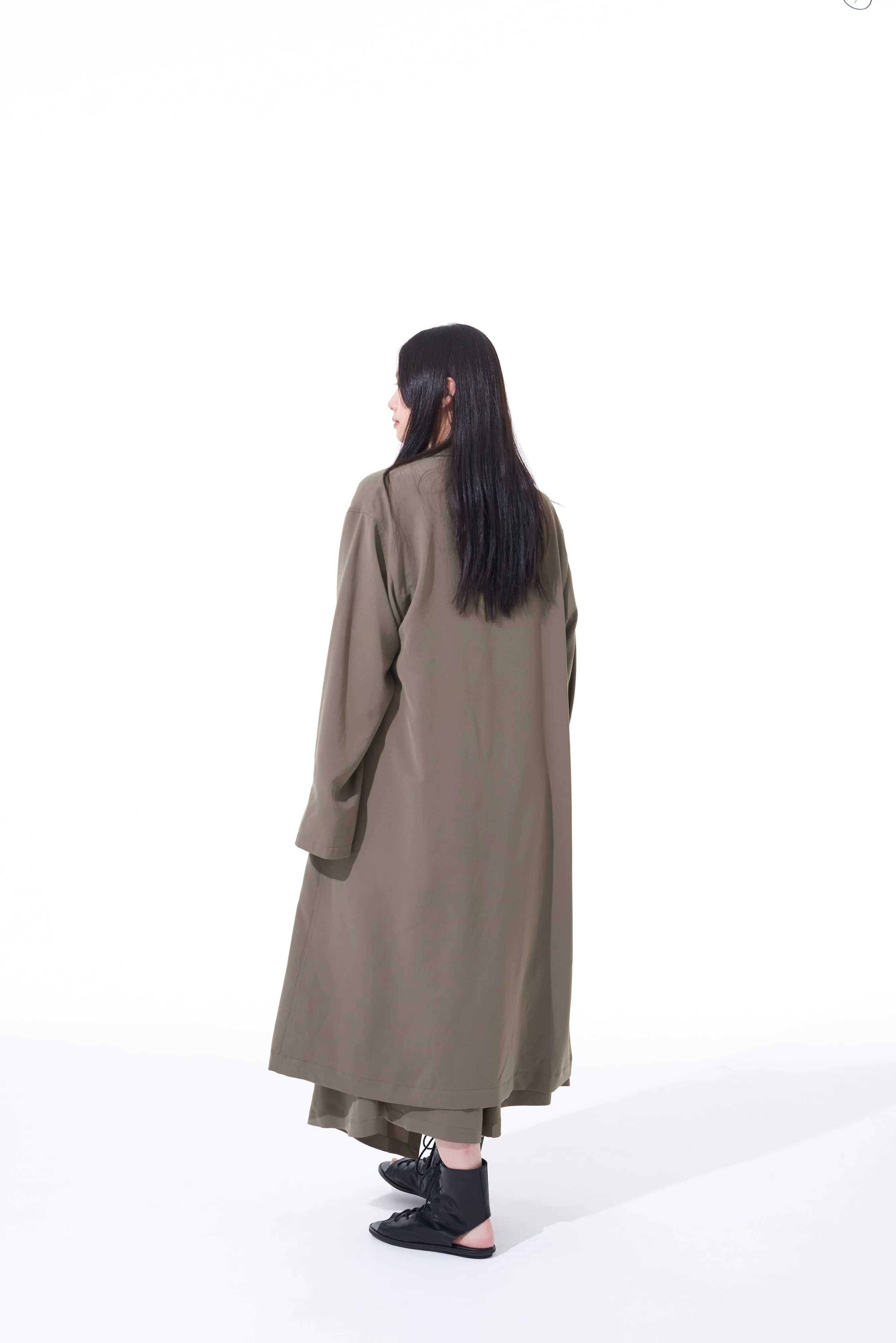 POLYESTER WASHER TWILL WRAP DRESS