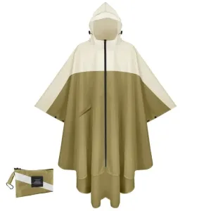 Poncho with geometric graphic print - Lightweight and breathable material