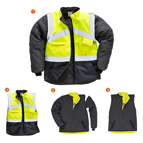 Portwest Hi-Vis Breathable 2-in-1 Contrast Reversible Jacket