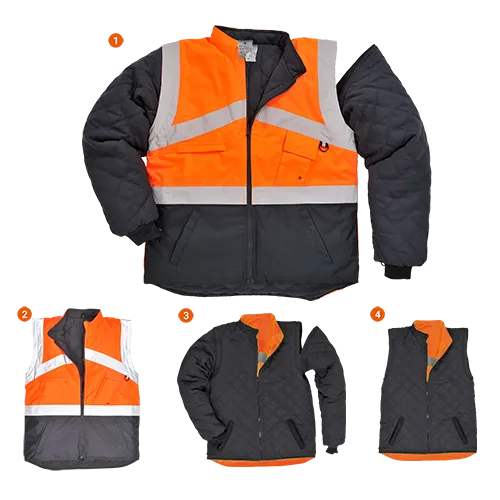 Portwest Hi-Vis Breathable 2-in-1 Contrast Reversible Jacket
